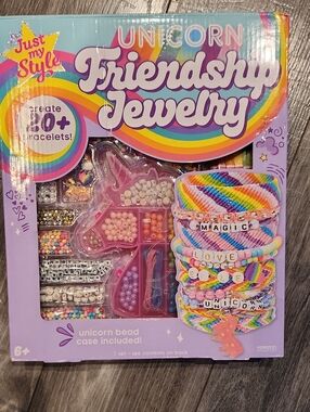 NWT Just My Style Unicorn Friendship Jewelry Create 20+ Bracelets Case Included